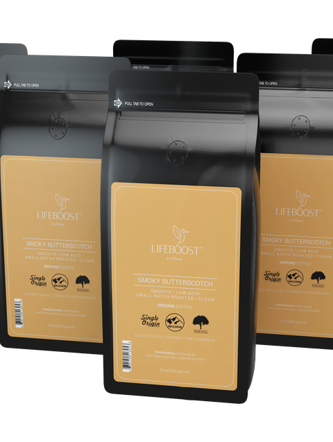 Lifeboost 6x Single Origin Specialty, Smoky Butterscotch Coffee 12 oz Bag Best Seller