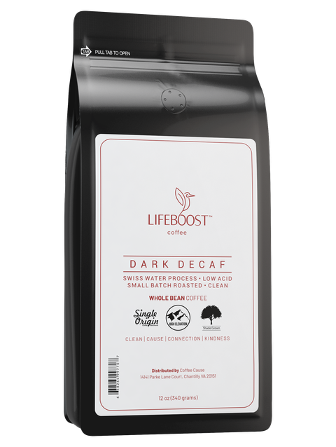 Lifeboost Dark Roast Decaf Free shipping