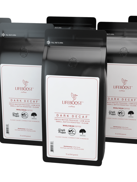 Lifeboost Dark Roast Decaf Free shipping